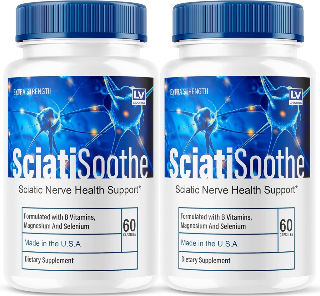 LIVORKA (2 Pack) Sciatisooothe - Sciatisoothe Supplement, Sciati Soothe, Sciatisoothe Vitaminas, Sciatisooth, Sciati Soothe Supplement, Sciatic Sooth, 120 Cápsulas para 2 Meses