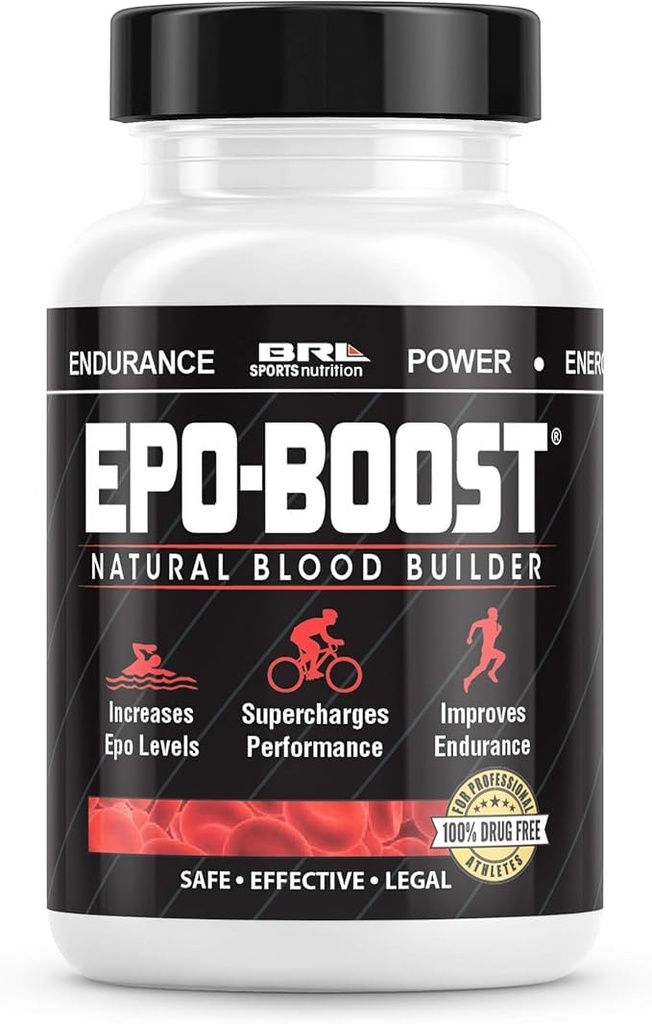 Natural Blood Builder Suplemento de Ferro. Suporte RBC feito nos EUA com Echinacea & Dandelion Root ajudando VO2 Max, Energia, Endurance (1-Pack)