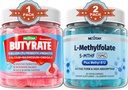 Butirato com Probiótico + Prebiótico + Postbiótico, L-MetilFolato 15mg Gummies