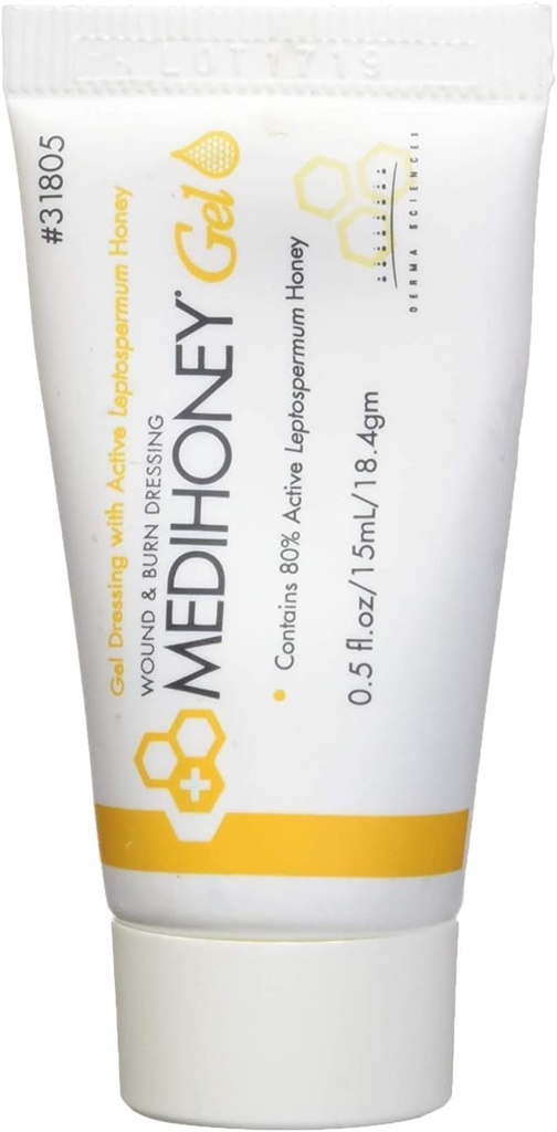 Melhorado Medihoney Gel Ferimento e & Burn Dressing de Derma Sciences, 0,5 onças,