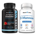 Advanced Bladder Control Supplements for Women & Men 60Ct + D Mannose Cápsulas - Fast Action 1400 MG Força extra DMannose para Bladder Health 120 Ct
