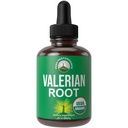 USDA Valerian Root Liquid Drops suplemento orgânico. Tintura de Extrato Vegan para Relaxamento, Dormir, Calma. Grande alternativa para Cápsulas Valerianas. Zero açúcar, suplementos sem glúten para mulheres e homens