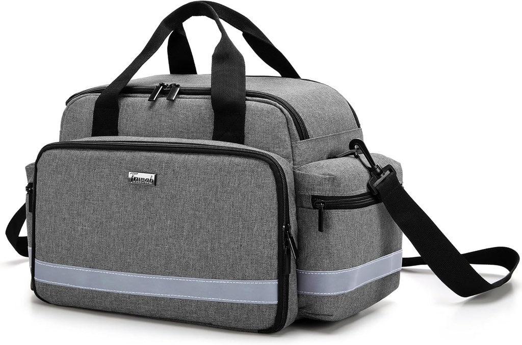 Trunab Home Bolsa de enfermeira de saúde Organizador de saco médico com alça e alça ombro para visita em casa