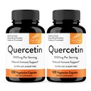 Cápsulas vegetarianas de Sandhu Quercetin Suplementos 120 Contagem (Pacote de 2)