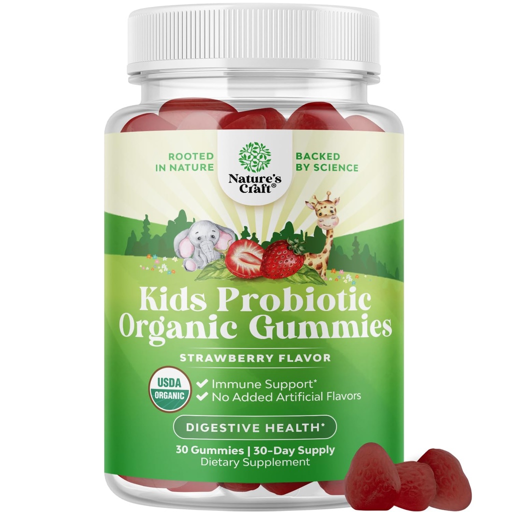 Imune Booster Kids Probiótico Gummies - Bacillus Subtilis Probiótico para Crianças Estômago Chateado Corpo Limpar Imune Boost e Colon Detox - Resgate Obstipação e Saúde Digestiva Vitaminas Gummy