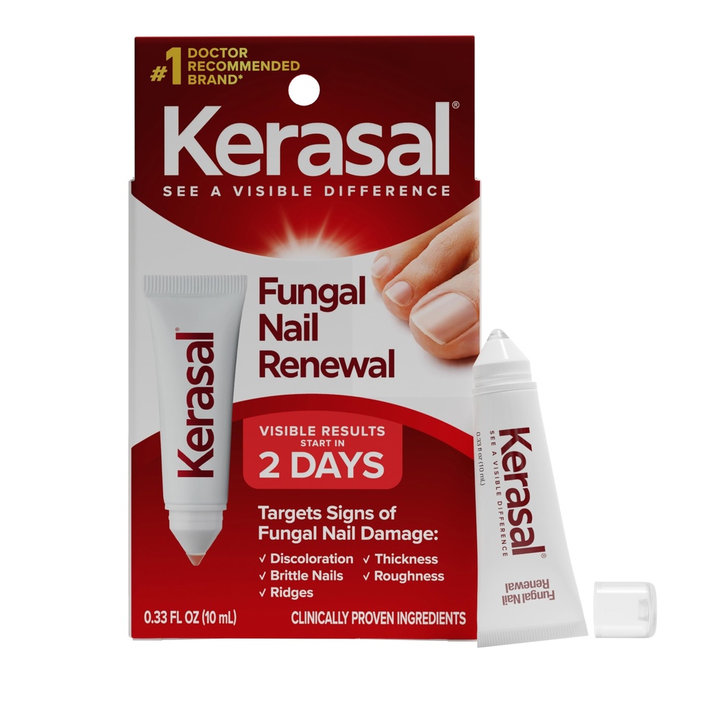 Kerasal Nail Fungus Força Extra .Restorative Nail Repair para unhas danificadas, 0.33 fl oz (Packaging May Vary)