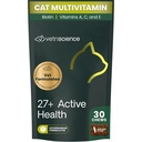 VetriScience 27+ Saúde ativa mastiga, Nu Cat diariamente multivitamin para gatos e gatinhos, vitaminas equilibradas, minerais e antioxidantes, saúde e bem-estar, peixe, 30 contagem