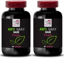 Anti Gray Hair Supplement - Anti Gray Hair Complex - Transformação de cabelo, Shade jovem, Redução de cinza, brilho vibrante, Vibrancy cabelo, Revival de cor natural, Gray Hair Management 2 Garrafas 120 Caps