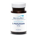 MetilPro 15mg L-Metilfolato (60 Cápsulas) - Metilfolato ativo de força profissional, 5-MTHF Suplemento para Humor, Saúde do Cérebro + Suporte Imune, Não-GMO + Sem Gluten-Free with No Fillers