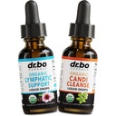 Linfática Drenagem Suplementos & Candi Cleanse - Suporte Linfomático Orgânico Drops líquido & Óleo Orégano Orgânico, Lymph Node Detox Lymph System Drenagem - Natural Oral Gut Cleanser Detox 1 oz