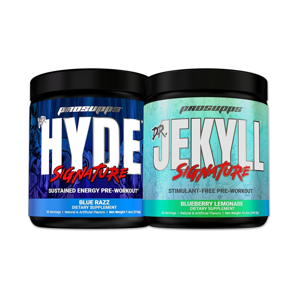 PROSUPPS Sr. Hyde® Assinatura Blue Razz e Dr. Jekyll® Assinatura Blueberry Limonada Bundle