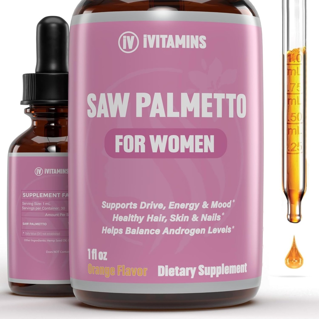 Serra Palmetto para as mulheres Ajuda a reduzir a perda de cabelo, Suporta cabelo saudável, pele, unhas, energia, humor e mais Bloqueador DHT para mulheres crescimento do cabelo
