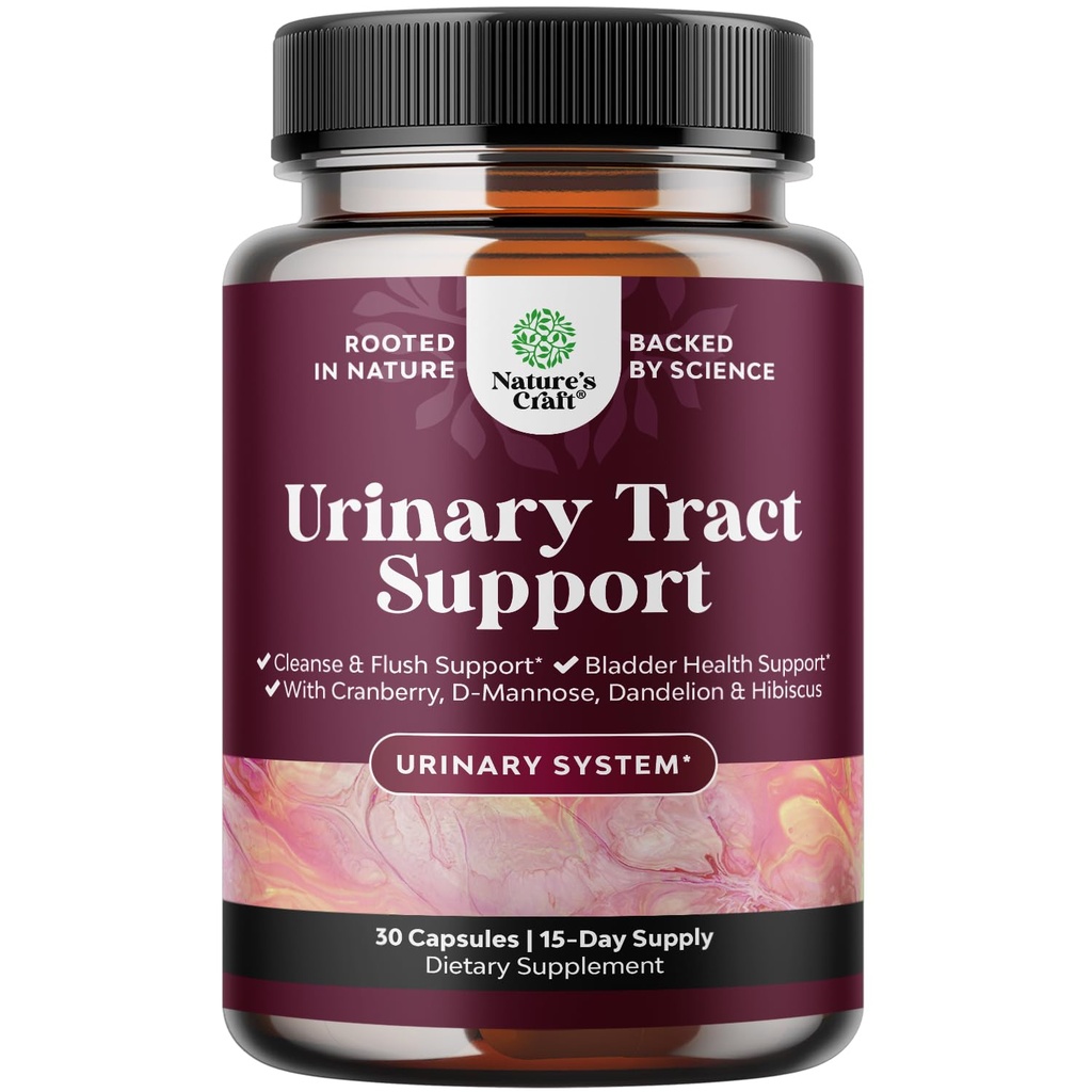 D Mannose Cápsulas para Saúde Trato Urinário - Alta potência D-Mannose com suco de cranberry Pó e Dandelion para Saúde Trato Urinário para Mulheres Atuando rapidamente Super Concentrado Cranberry - 30 Cápsulas