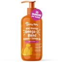 Zesty Paws Wild Alaskan Omega-3 Blend Pollock + óleo de salmão para cães e gatos- pele e casaco de apoio, Omega 3 Suplemento para animais de estimação, 16 onças