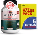 Wellary Max Menopause Support Suplementar, 40 bilhões de UFC Mistura Probiótica, 90 cápsulas (5)
