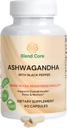 Ashwagandha com Pimenta Negra Suplementos Ashwagandha – 60 Count Pure Ashwagandha Cápsulas para Apoio Imune, Energia Boost – Não-GMO Vegan Friendly Ashwagandha Complexo
