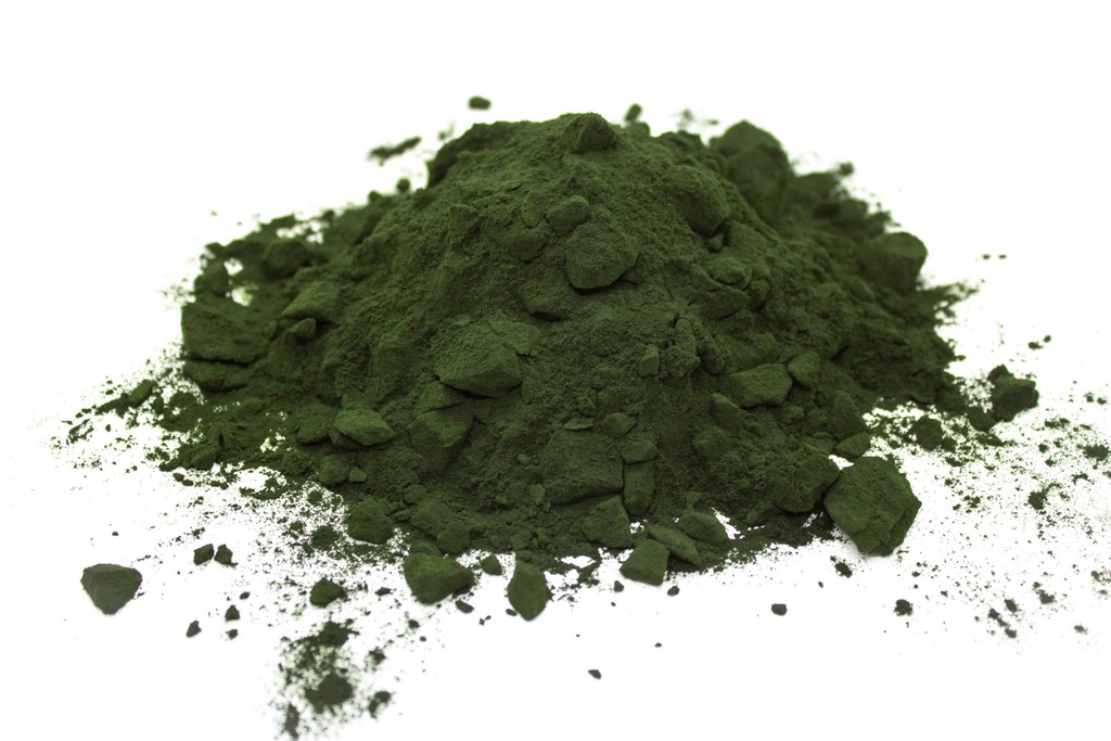 Verde orgânico espirulina em pó 100g