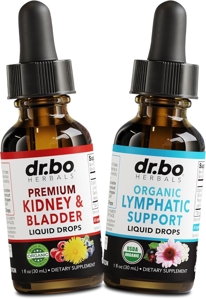 Vísula do Rim & Suplementos de drenagem linfática Drops - Suplementos orgânicos de bexiga do Rim Drops & Suporte Linfático Liquid Cleanse - Sistema de linfa do trato urinário da limpeza renal