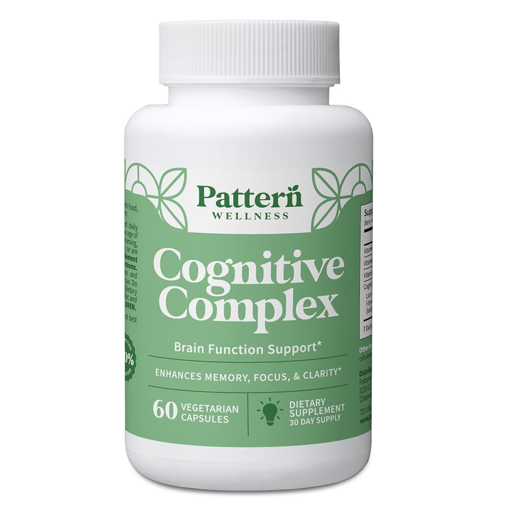 Padrão bem-estar Cognitive Complex Supplement – Suporta Memória, Foco, Clareza Mental e Saúde do Cérebro – Mane Leão, Bacopa, B Vitaminas – 60 Cápsulas Vegetarianas