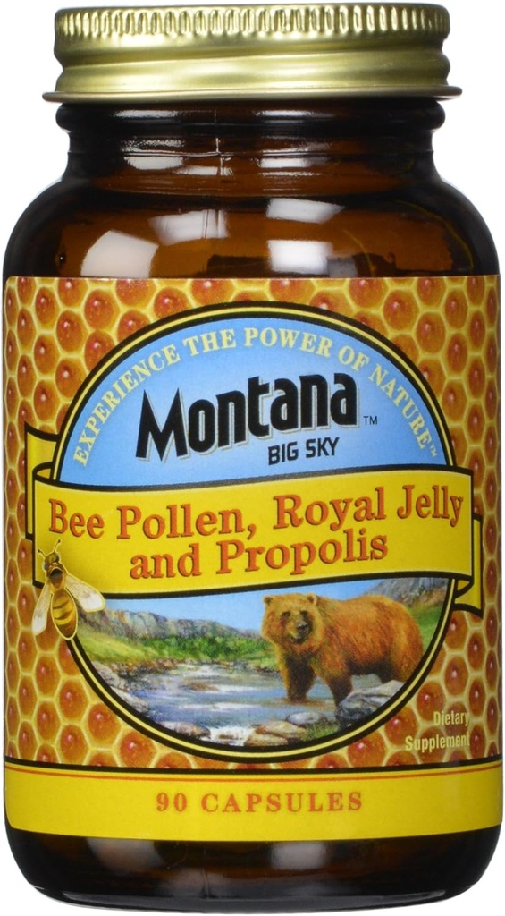 Bee Pollen Royal Jelly and Própolis Capsules, 90 Count (Pack of 12)