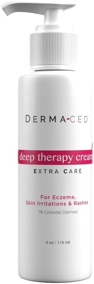 Creme de terapia profunda EC para Eczema rápido, e suporte de Psoríase - não perfumado - contém farinha de aveia coloidal, óleo de Jojoba, alcaçuz, cera de abelha, e mais