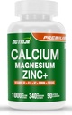 Zinco de magnésio de cálcio com vitamina D3, Boron, K2 e B12 (90 Cápsulas)