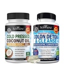 BioSchwartz 15 dias de limpeza para Colon e Gut Health Plus Cold Pressed MCT Coconut Oil Cápsulas (2 Mês de Fornecimento)