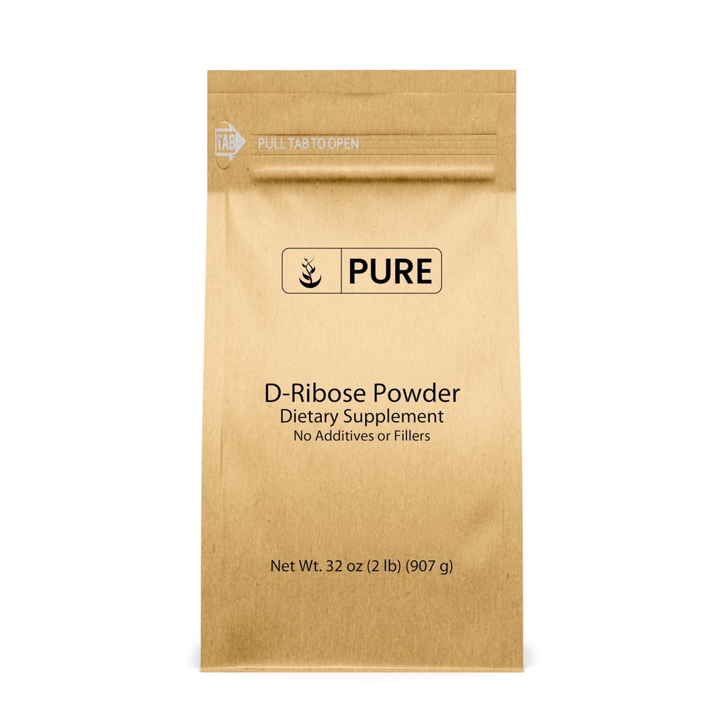Ingredientes originais puros D-Ribose (2lb) Suplemento nutricional, não-GMO, sem glúten, sem sabor