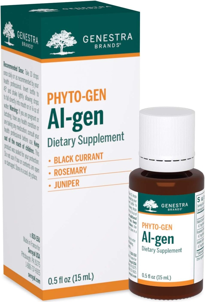 Genestra Brands Al-gen, Groselha Negra, Rosemary e Juniper Herbal Supplement, 0,5 fl. oz.