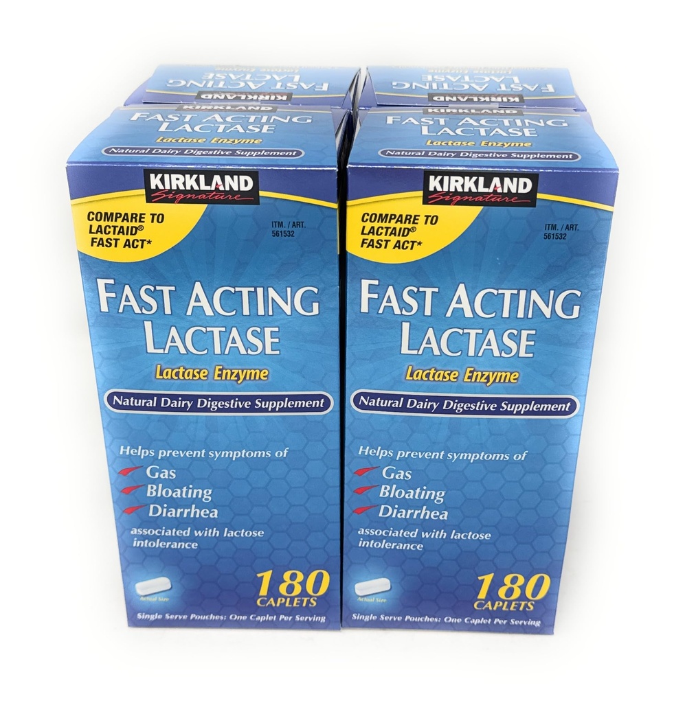 Kirkland assinatura rápida ação lactase, (4 embalagem) 720 caplets
