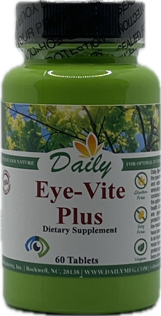 Manufacturing Daily Eye-Vite PlusTM (A, C, E, Zinco, Ácido aminobutírico gama (GABA), Lutein, Zeaxanthin & Bilberry)