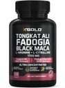 X Gold Health Tongkat Ali + Fadogia Agrestis + Black Maca – Energia, Vitalidade & Stamina Booster para homens e mulheres feitos nos EUA