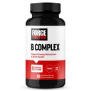 FORCE FATOR Complexo de vitamina B para apoiar a energia, vitalidade e saúde do coração, inclui vitamina B1, vitamina B2, vitamina B3, vitamina B6, vitamina B12, e mais, Vegan, Não-GMO, 60 cápsulas vegetais