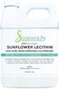 Óleo Líquido de Lecitina de Girassol (Sunflower Liquid Oil) Pressionado a Frio Não Refinado (PUS) Grau Unbleached 100% Puro Natural Óleo de Lecitina de Girassol (Skin Moisturizer), Saboneteira, Loção
