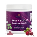 Beterraba + Boost Organic Beet Root Powder - Berry Flavored Beetroot Powder com Acai, Stevia, Vitamina C, Micro Ingredientes Beet Juice Powder, Pré-treino para atletismo, Vegan, Não-GMO