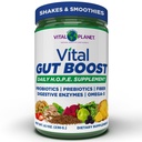 Vital Planet - Vital Gut Boost Powder by Brenda Watson, PBS Gut Cheque o Suplemento Esperança com Fibra 35, Óleo Ómega 3, Probióticos e Enzimas Digestivas, 8,1 onças, 230 gramas, 30 Servings