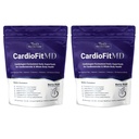 1MD Nutrition CardioFitMD - Beterrabas Vegan Superfood Keto- Heart Health Powder - Suplemento de óxido nítrico - Pó de raiz de beterraba para pressão sanguínea saudável & circulação - bebida de alta fibra - 30 dias (2-Pack)