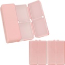 FYY Daily Pill Organizer, 2 Pcs 7 Compartimentos Portátil Pill caso viagem, Caixa de pílulas de design de folding para bolso de bolsa para segurar vitaminas, óleo de fígado de bacalhau, suplementos e medicação-rosa