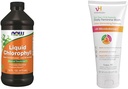 Now Suplementos, Clorofila Líquida, Super Concentrado, Desodorizador Interno*, Boost Energy & vH Essentials, Ph Balanced Daily Feminine Wash, Tea Tree Oil & Prebiótico, 6, Fl Oz, (Pacote de 1)