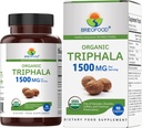 Brieofood Organic Triphala 1500mg, 45 Servings, Vegetarian, Gluten Free, 90 Comprimidos Vegetarianos