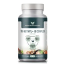 Tri-Metil+ B Complexo Metilado B Vitaminas - Espectro completo Metil B Complexo Suplemento Vitamina para MTHFR Suporte com Formas Ativas de B12 Metilcobalamina, Adenosilcobalamina e Metilfolato