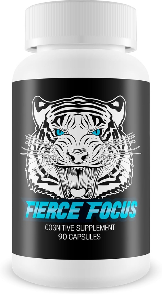 Foco Feroz - Suporte à Função Natural do Cérebro - Fórmula Memória, Foco & Clarity - Desempenho Optimal Suplemento de Suporte Natural Nootrópico e Cognitivo - DMAE- 30 Cápsulas