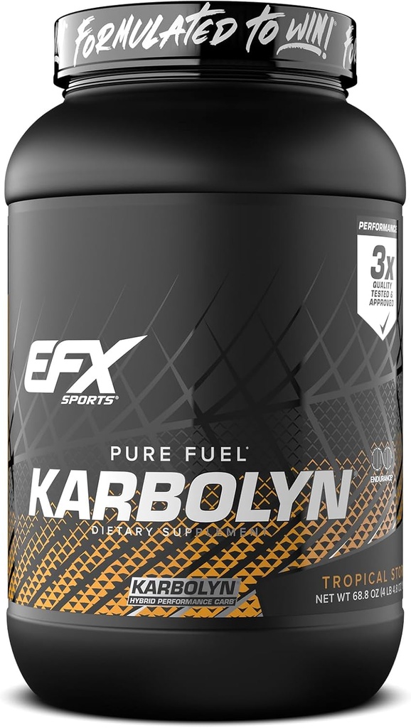 EFX Sports Karbolyn Combustível . Rápido-Absorvente Carboidrato Pó . Carga de carboidratos, energia mantida, recuperação rápida . Estimulante livre .. 37 Servings (Tempestade tropical)