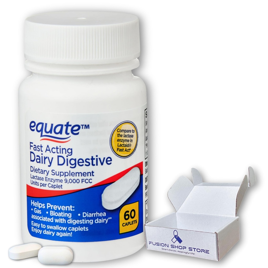 Lactase rápida atuação - Dairy Digestive Supplement, 60 caplets (Pacote de 1)