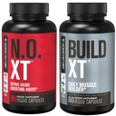 Jacked Fábrica Muscle Builder Suplemento Stack - Build-XT Muscle Builder & N.O. XT Nitric Oxide Boosting Agent para duplo suporte (fornecimento de 30 dias)
