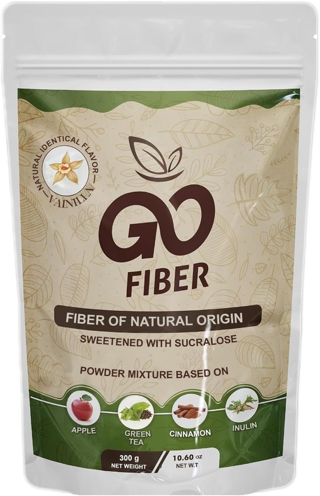 Ir Fibra 100% Orgânica Fibra, Suplemento de Fibra Natural, Baunilha, 10.6 oz