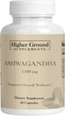 Ashwagandha com pimenta preta Suplemento de ervas para alívio do estresse, melhoria do humor, sistema imunológico, função cognitiva, regulação do hormônio