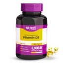 Vitamina D3 5.000 UI – 500 Softgels – Suporta sistema de defesa, saúde óssea e muscular – Tamanho da família