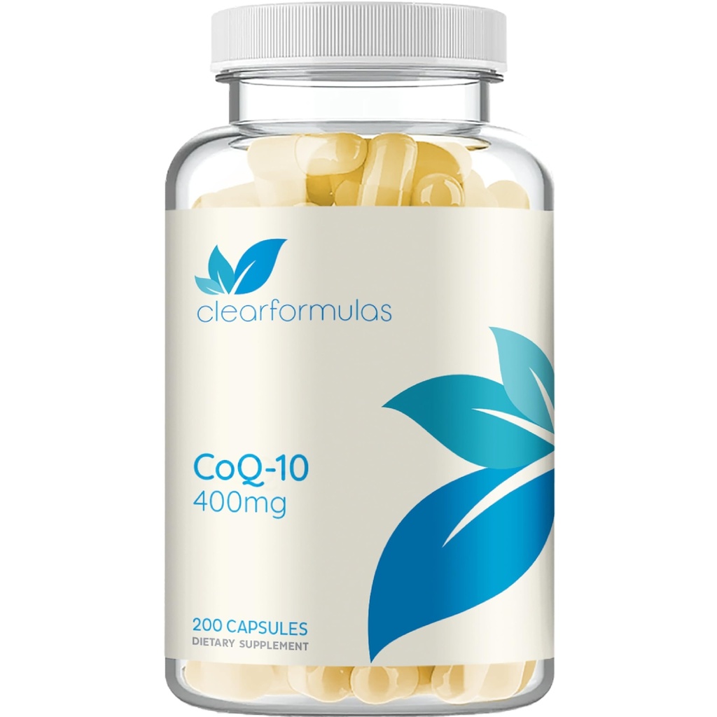 Cápsulas de Absorção Rápida CoQ10 400mg - Coenzima Q10 400mg Antioxidante Potente para Apoio ao Coração Energia e Envelhecimento - Cápsulas de Alta Estabilidade CoQ10 Ubiquinona - Made in a cGMP US Lab (200 Servings)