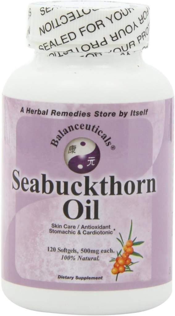 Seabuckthorn Oil, 120 Softgels, 500mg cada